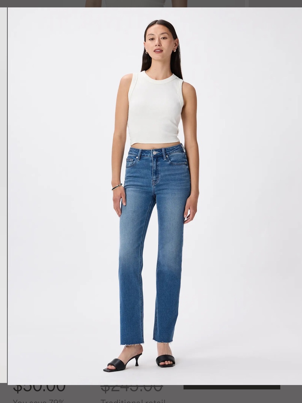 Quince Straight-Leg Bella Jeans in Blue Wash